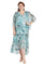 Mother of the Bride Dresses Plus Size Floral High Low Jacket Dress Aqua