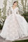 Wedding Dresses Long Sleeve Plus Size 3D Floral Wedding Dress Off White Nude