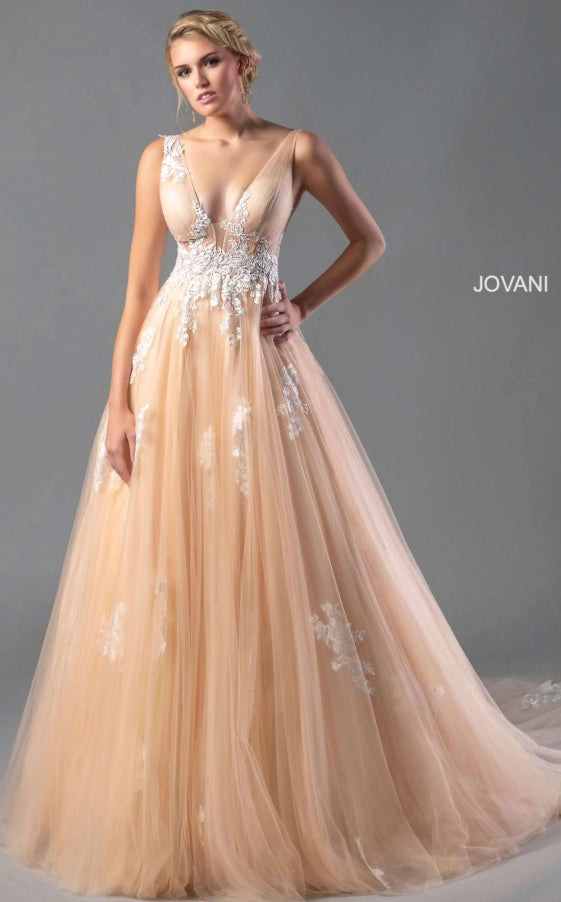 Jovani Sleeveless Long Prom Dress AV04114 - The Dress Outlet