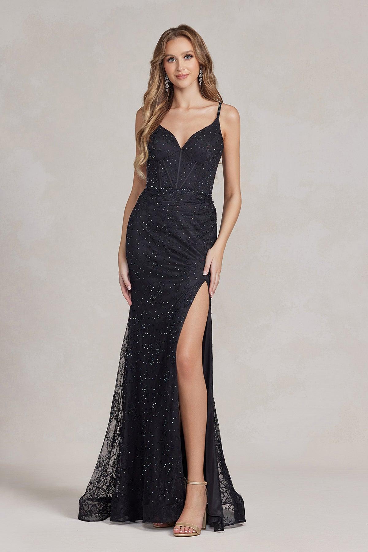 Long Formal Sexy Prom Dress Black