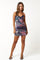 Cocktail Dresses Short Spaghetti Strap Multi Color Tie Dye Mini Dress Mauve