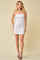 Cocktail Dresses Short Strapless Organza Ribbon Back Tie Bodycon Dress Ivory