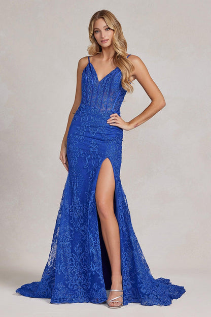 Nox Anabel C1100 Long Spaghetti Strap Sexy Prom Gown
