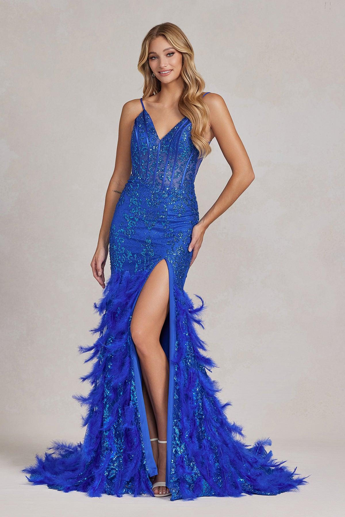Nox Anabel C1119 Long Spaghetti Strap Sexy Prom Gown