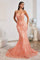 Prom Dresses Long Fitted Evening Gown Neon Orange