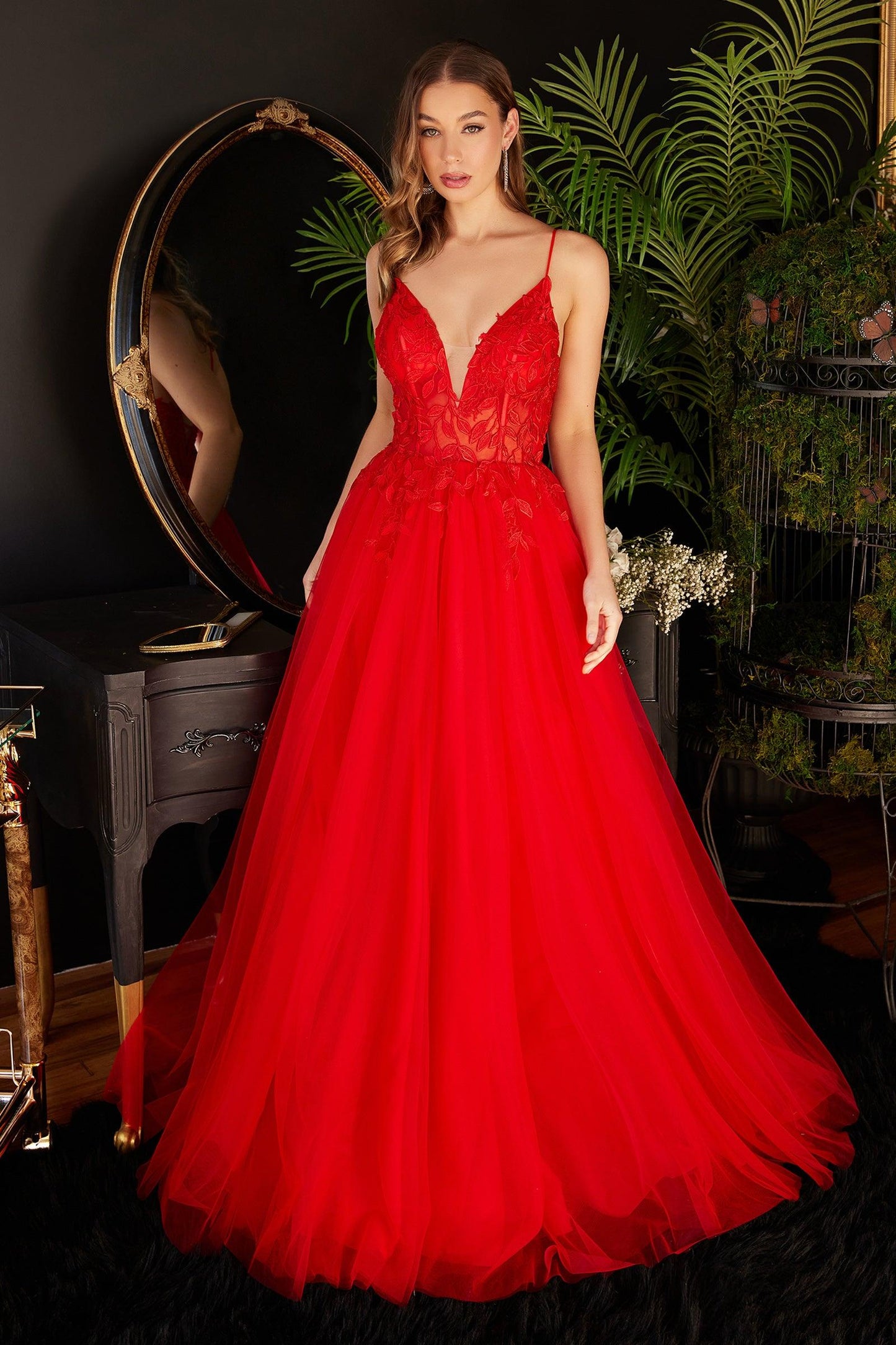 Prom Dresses Spaghetti Strap Prom Dress Red