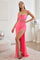 Prom Dresses Fitted Long Evening Gown Neon Pink