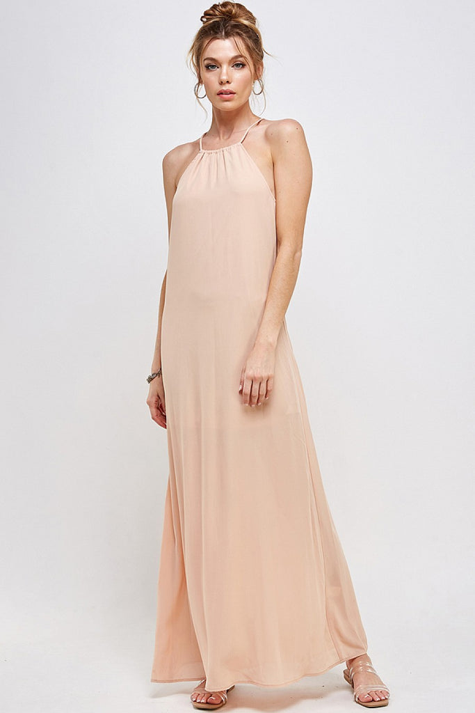 Black Long Halter Neck Dress for $39.99 – The Dress Outlet