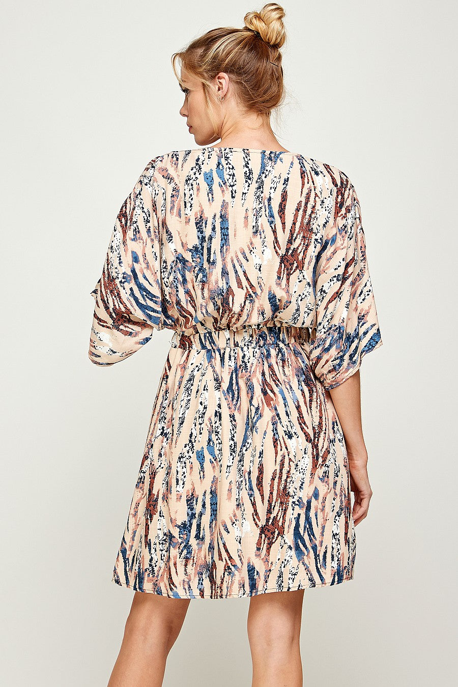 Short Zebra Print Pocket Dress