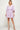 Cocktail Dresses Short Printed Ruffled 3/4 Sleeve Dress Lavender