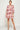 Cocktail Dresses Short 3/4 Sleeve V Neck Printed Dress Cognac