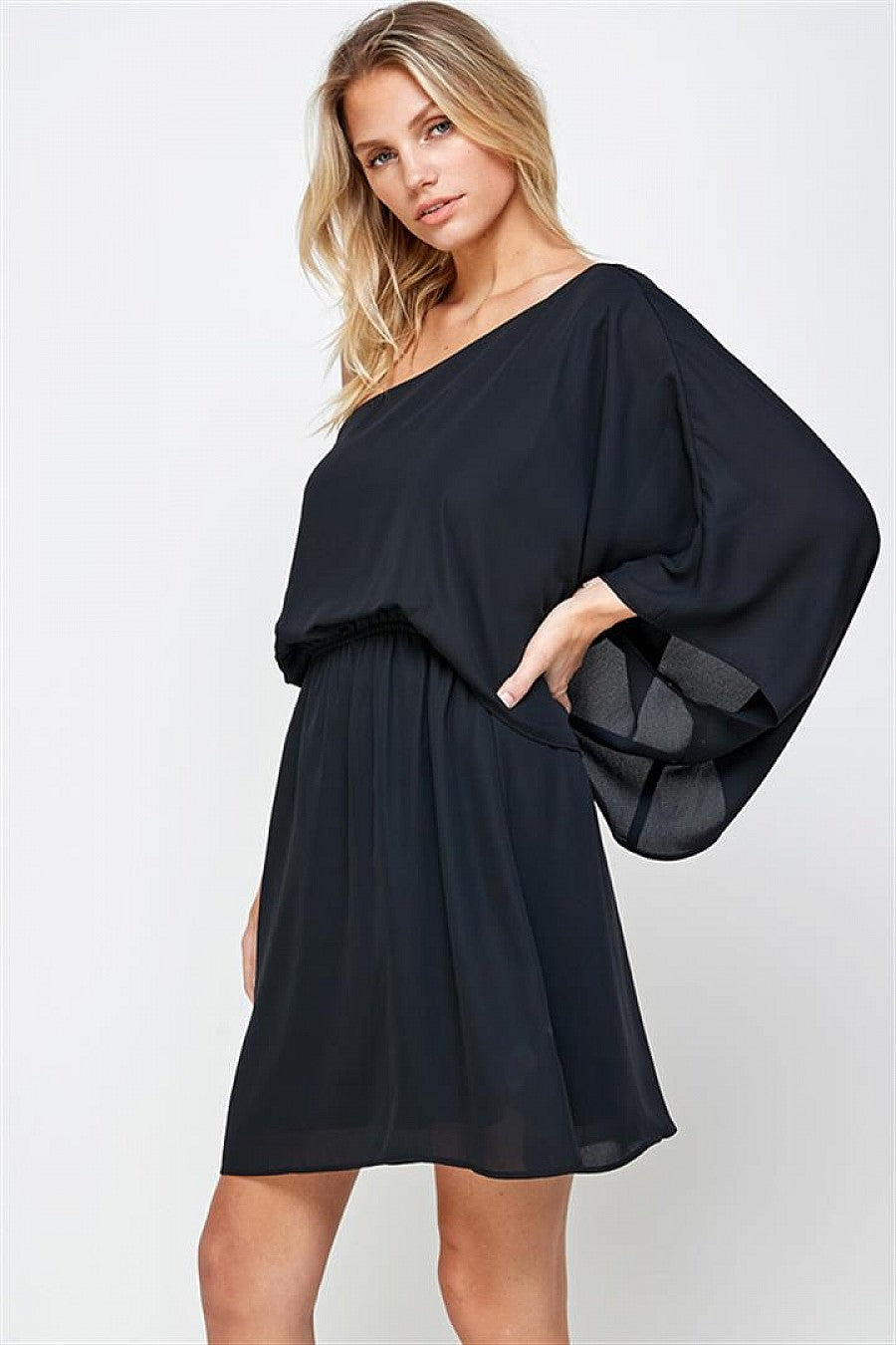 Cocktail Dresses Short One Shoulder Dress Black