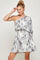 Cocktail Dresses One Shoulder Print Short Dress Grey