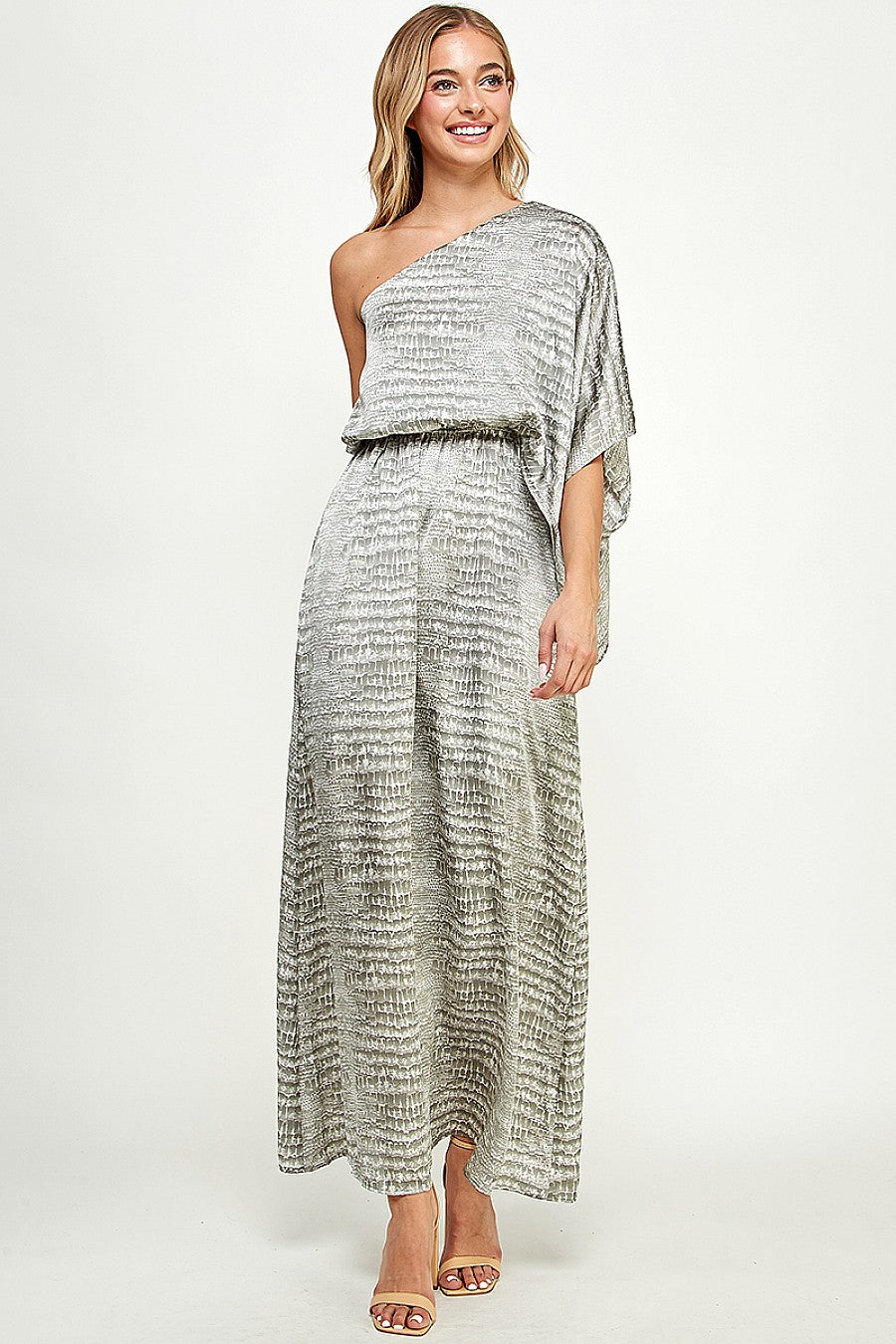 Long One Shoulder Maxi Dress