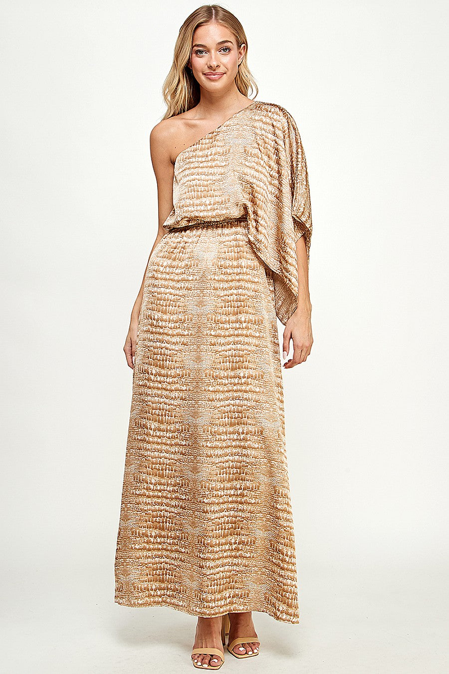 Long One Shoulder Maxi Dress