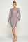 Cocktail Dresses Short Fitted Long Sleeve Shiny Dress Rose