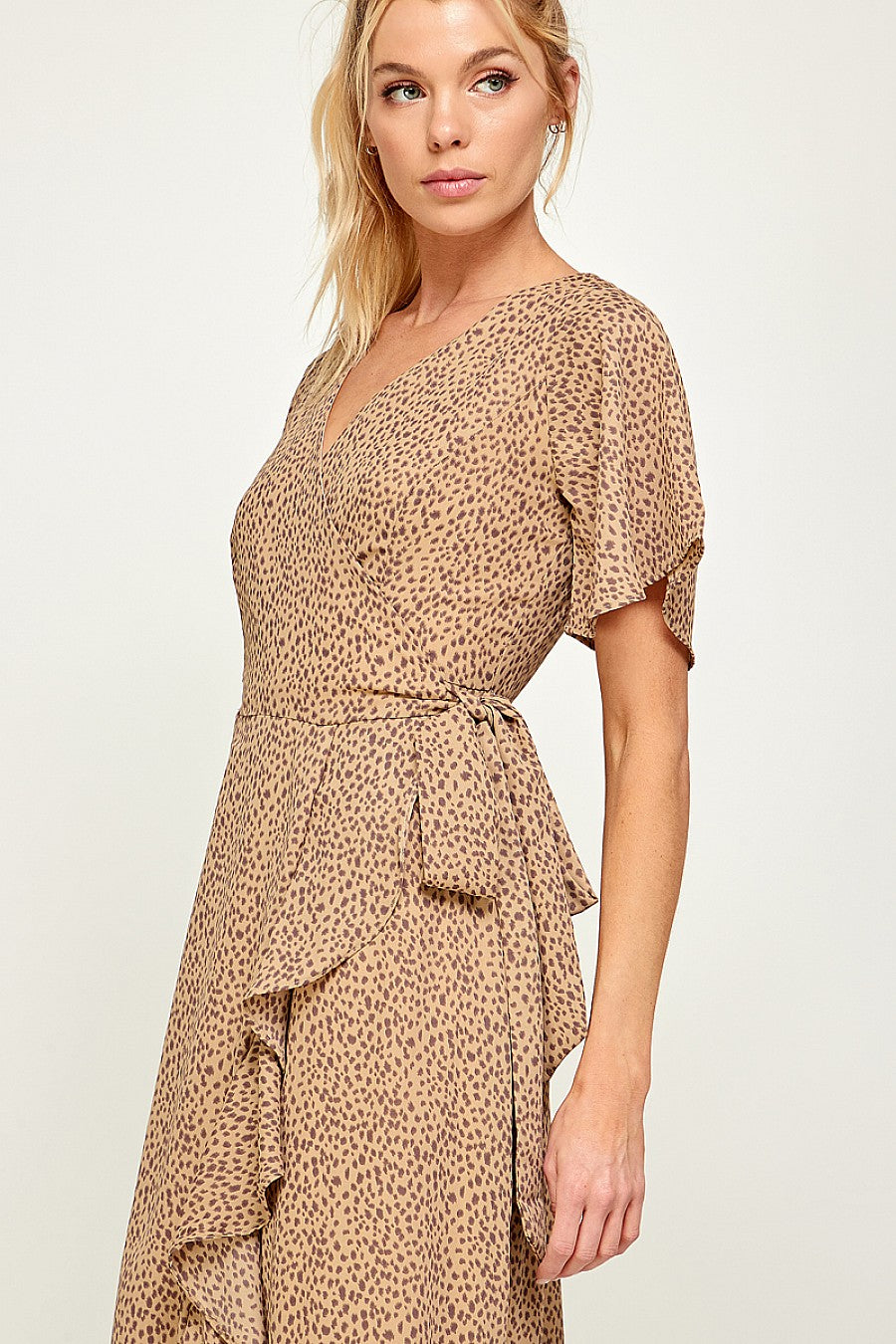 Formal Dresses Long Animal Print Maxi Dress Camel