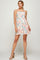 Cocktail Dresses Short Spaghetti Strap Tropical Print Dress Off White