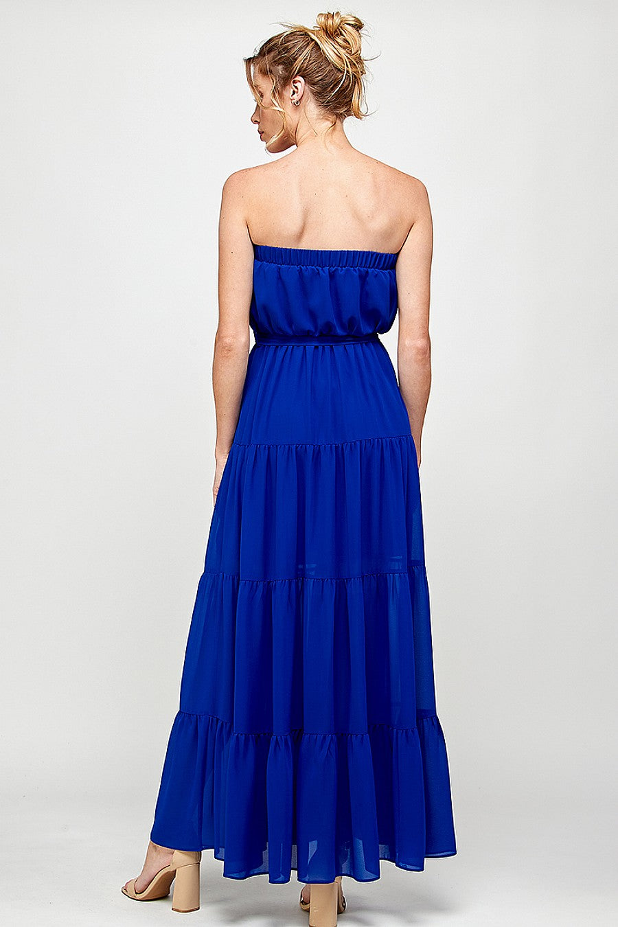 STRAPLESS MAXI DRESS IN BLACK