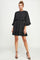 Cocktail Dresses Short Ruffled Sleeve Mini Dress Black