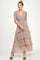 Formal Dresses High Low V Neck Tiered Dress Rose