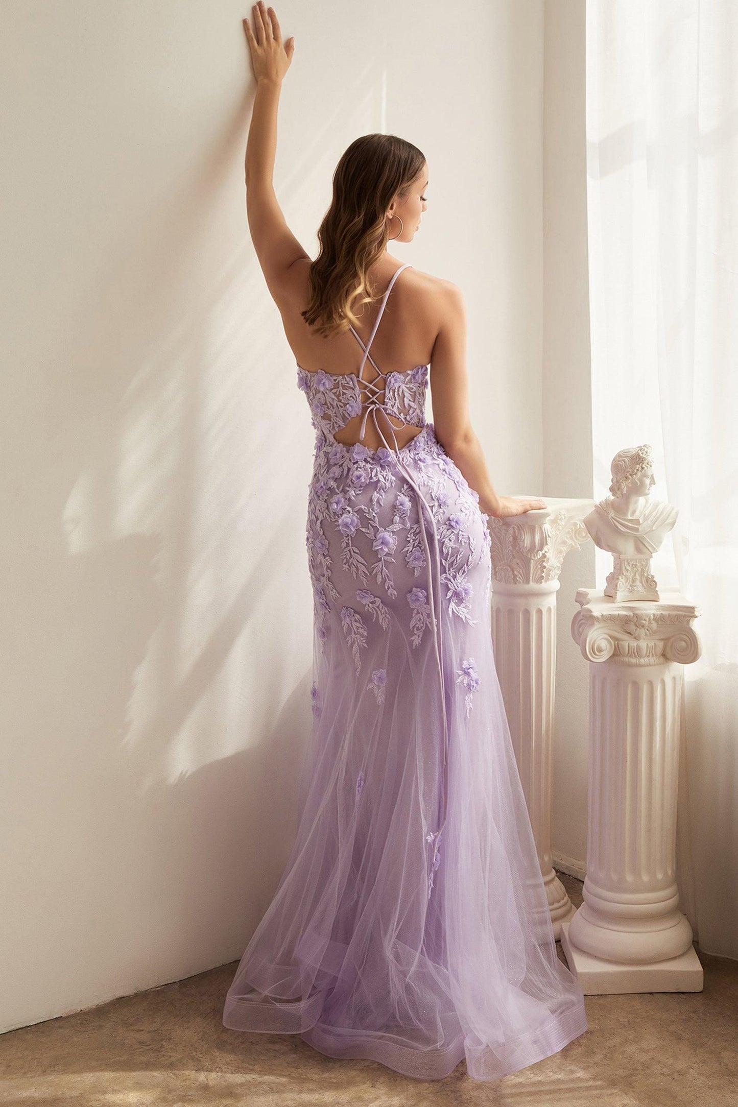 Prom Dresses Long Fitted Evening Gown Lavender