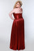 Plus Size Dresses Plus Size Long Halter Prom Dress Crimson