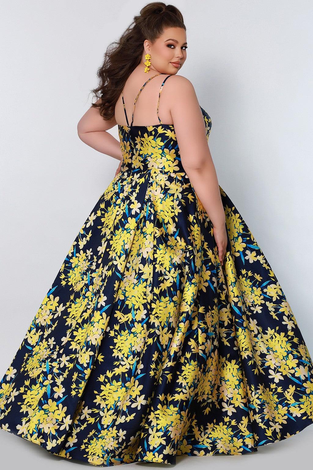 Sydneys Closet CE2207 Long Formal Plus Size Floral Dress