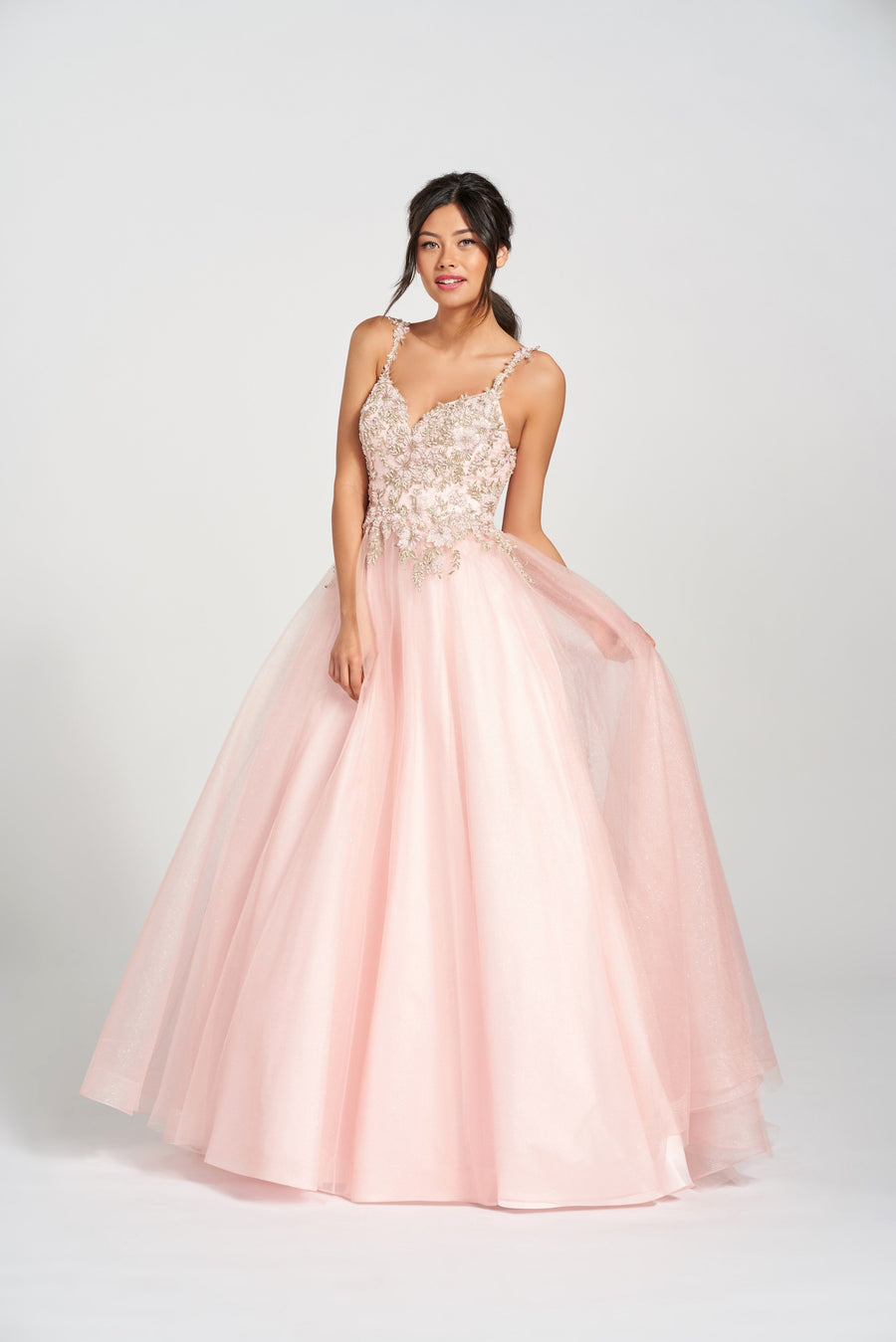 Prom Dresses Long Formal Glitter Prom Dress Vintage Rose