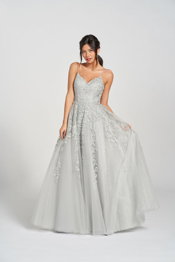 Colette CL12208 Glitter Long Formal Prom Dress