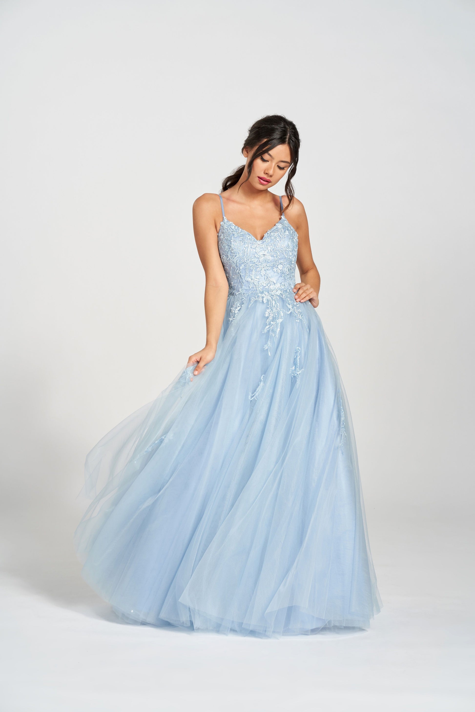 Colette CL12212 Long Formal Beaded Prom Applique Dress