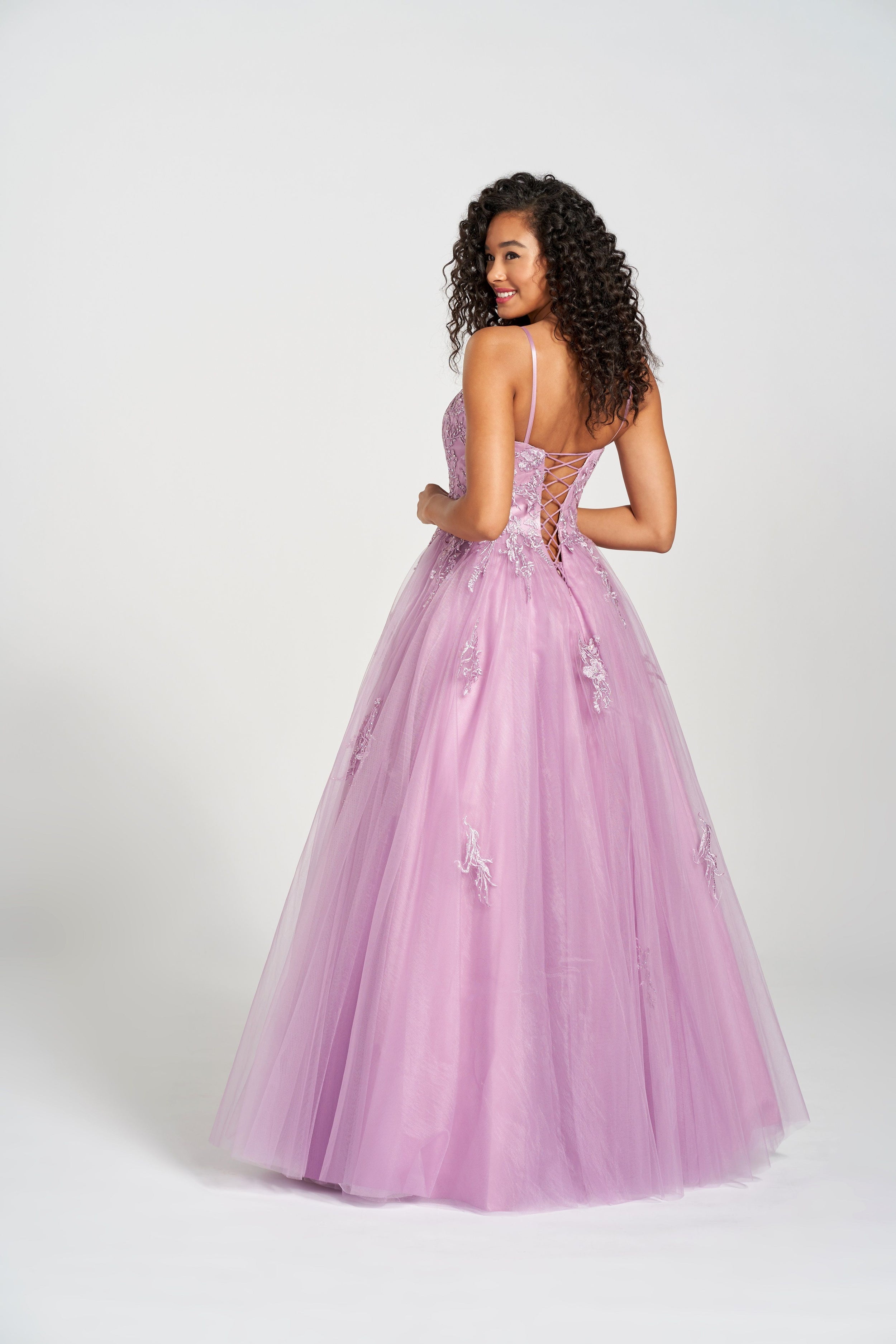 Prom Dresses  Long Formal Beaded Prom Applique Dress Orchid