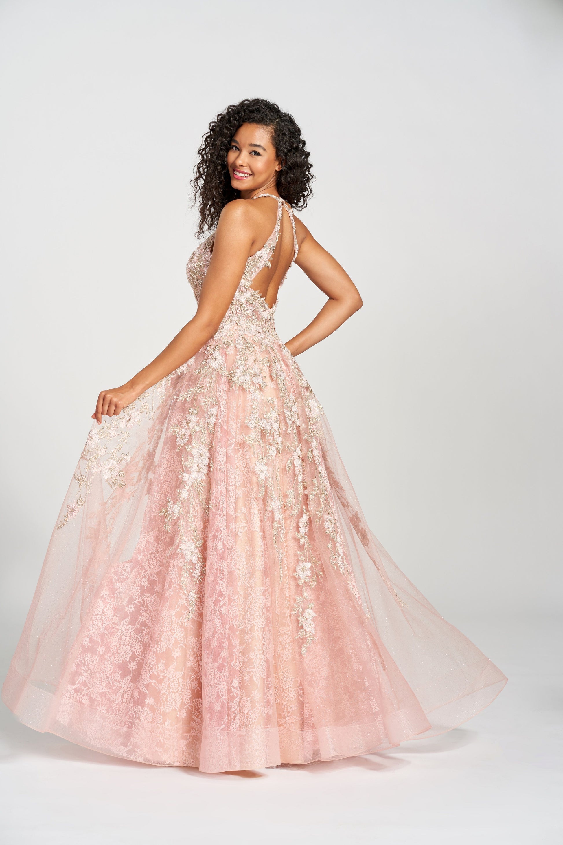 Colette CL12214 Long Formal Halter Prom Dress