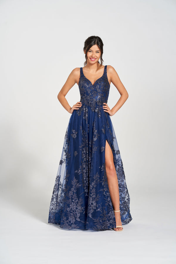 Colette CL12215 Glitter Formal Sequin Prom Long Dress