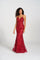 Prom Dresses Fitted Formal Glitter Prom Long Dress Scarlet