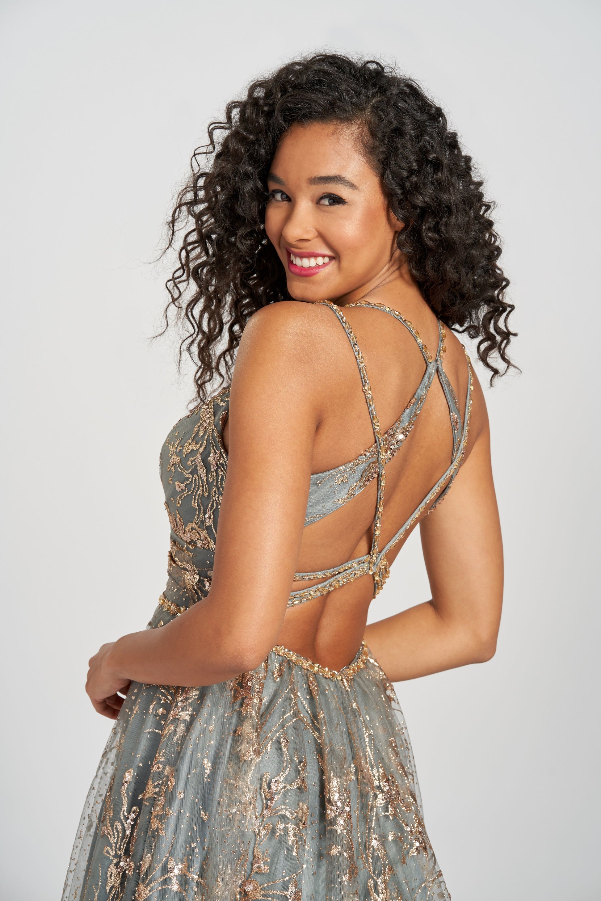 Colette CL12218 Glitter Formal Prom Long Dress