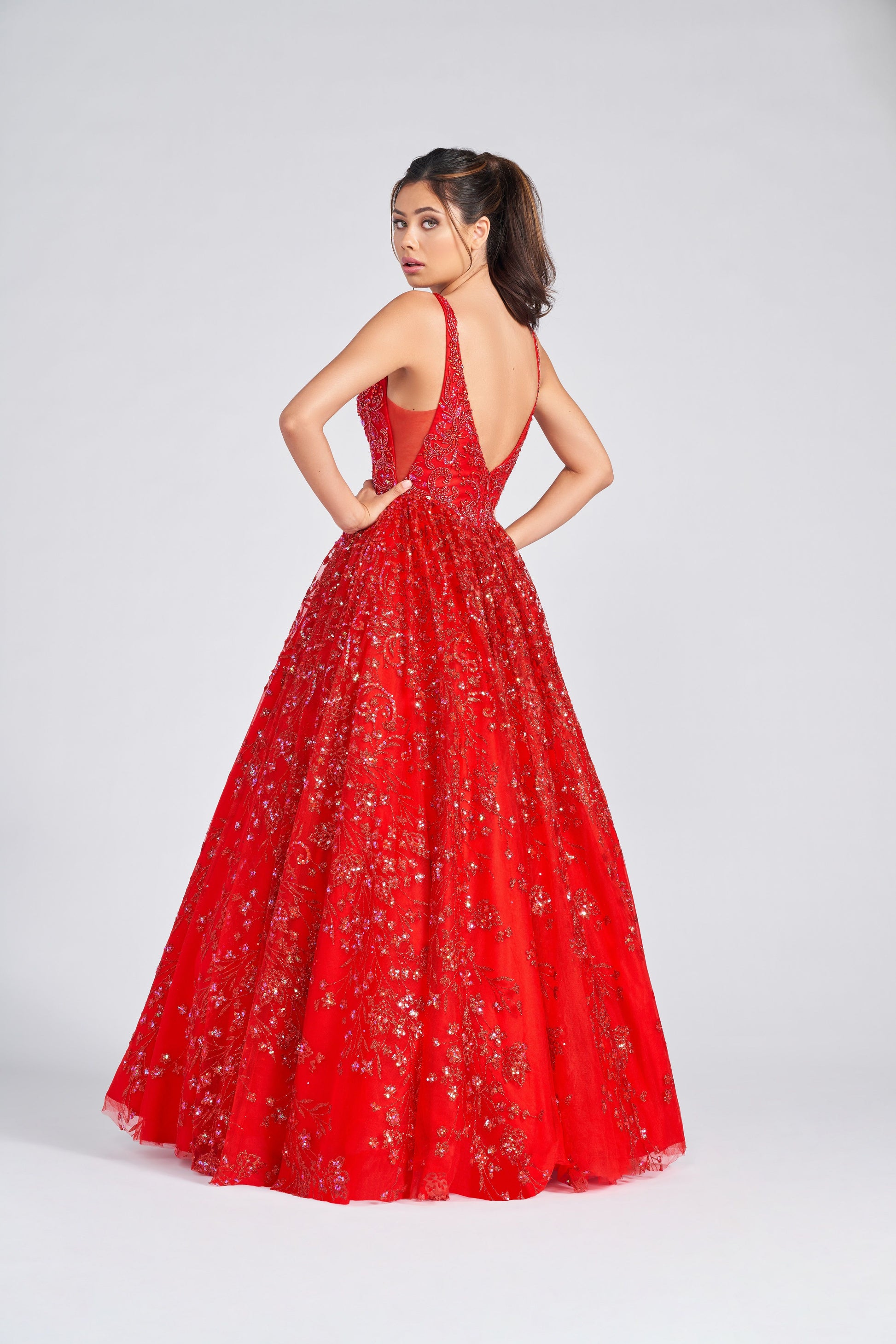 Colette CL12237 Formal Prom Sequin Long Ball Gown