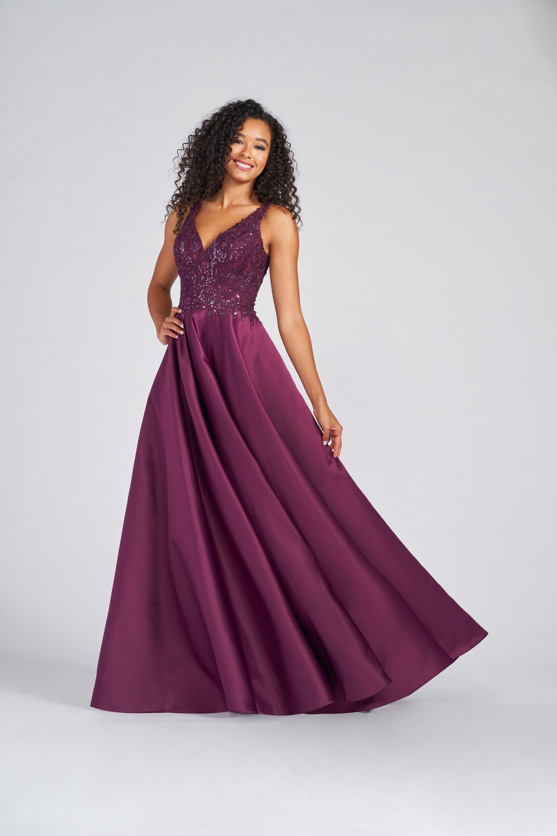 Colette CL12271 Sequin Formal Applique Long Prom Dress