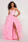 Prom Dresses Glitter Flounce Formal Prom Long Ball Gown Pink 