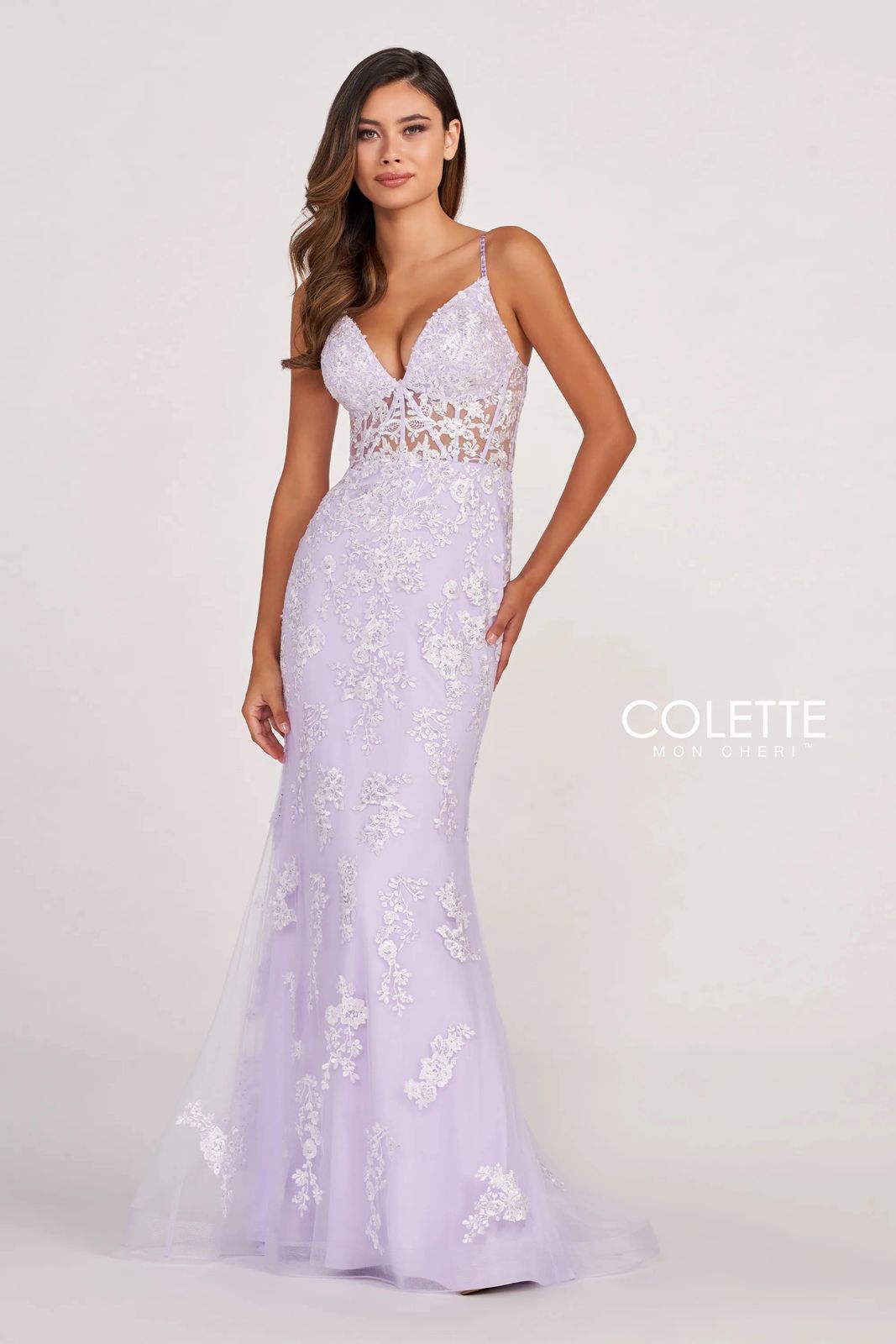 Colette CL2007 Long Fitted Prom Beaded Formal Dress