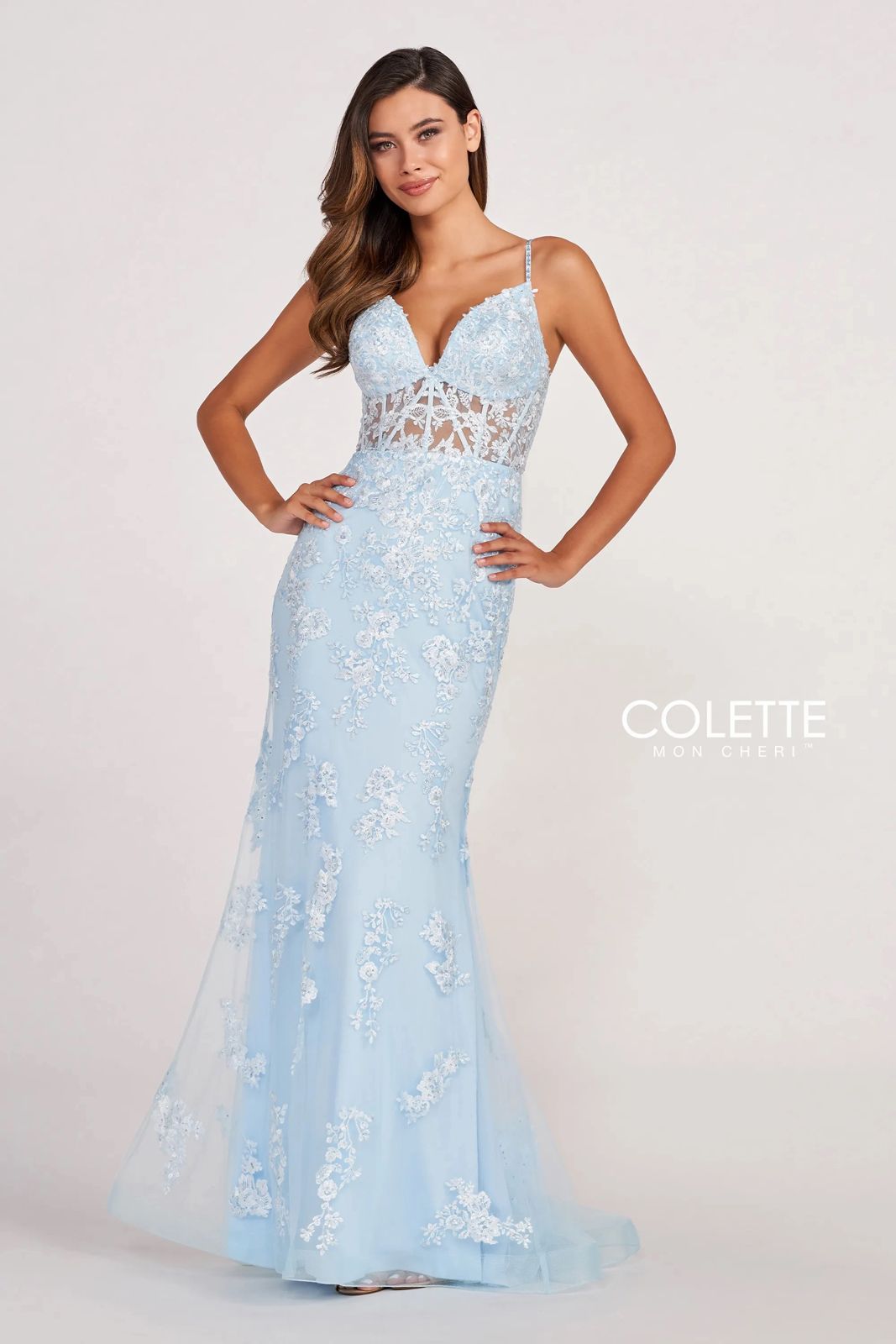 Colette CL2007 Long Fitted Prom Beaded Formal Dress