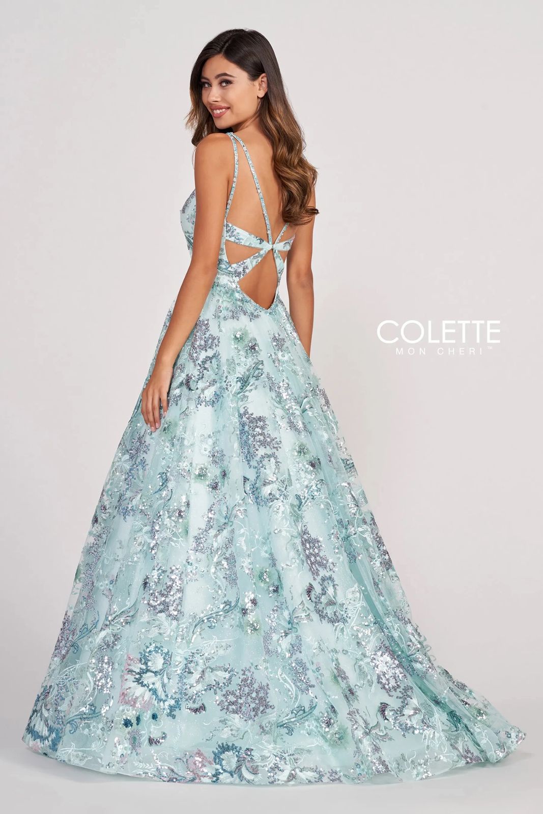 Prom Dresses Long Prom Sequin Formal Ball Gown Light Aqua