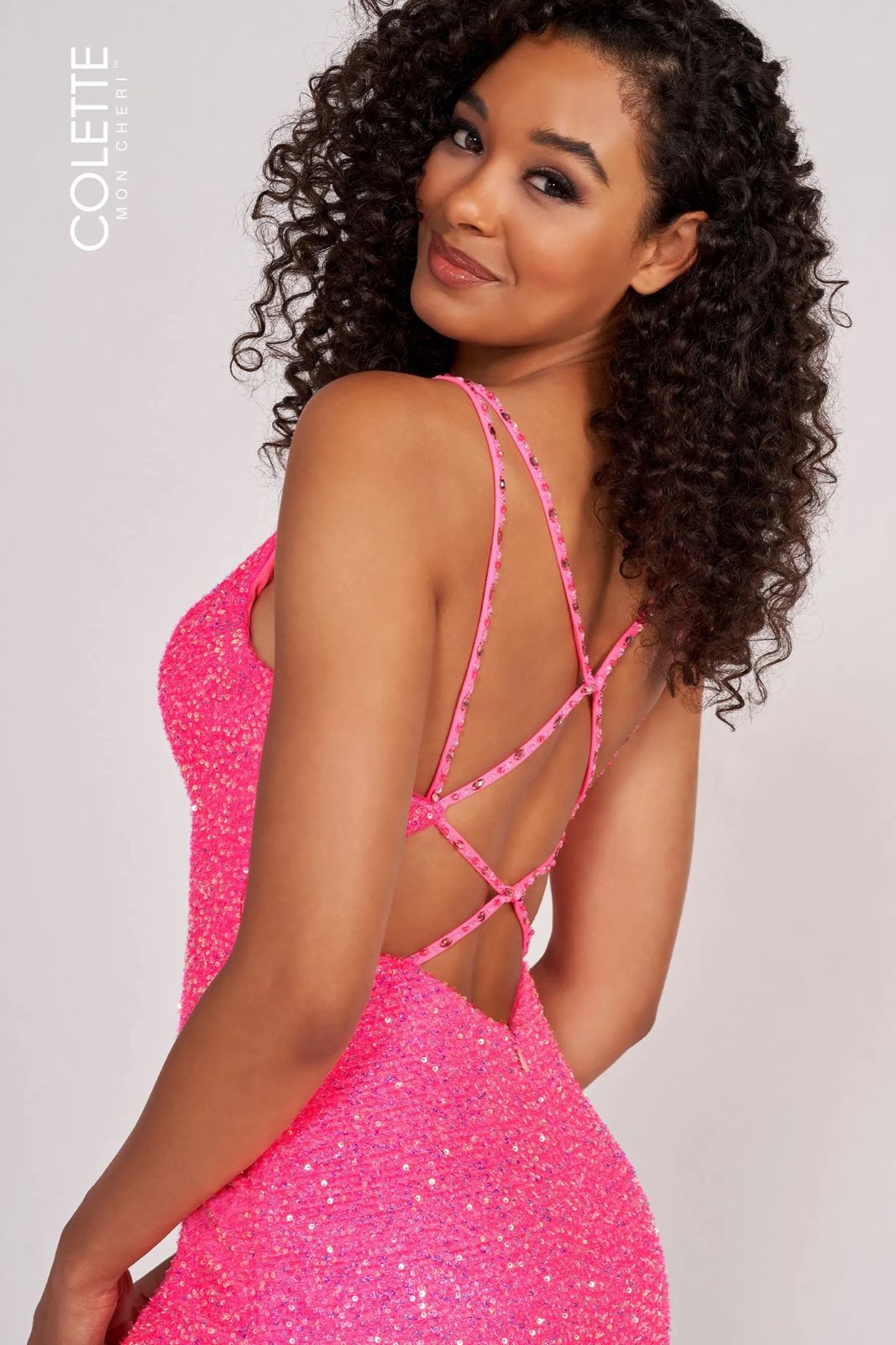 Prom Dresses Formal Long Prom Sequin Dress Hot Pink