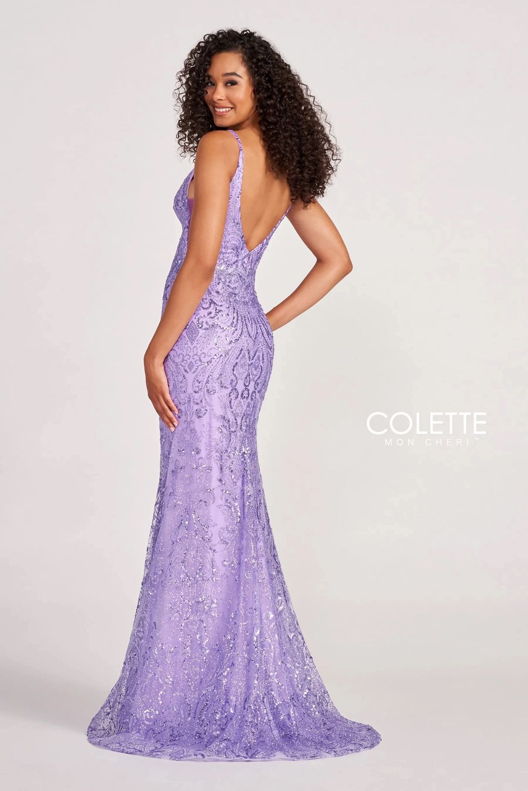 Dusty Green Colette CL2019 Glitter Prom Long Formal Dress for $525.99