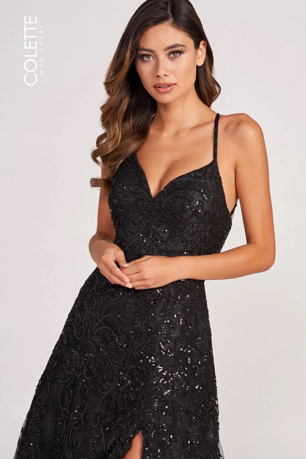 Black Colette CL2028 Long Formal Beaded Prom Dress for $589.99 – The