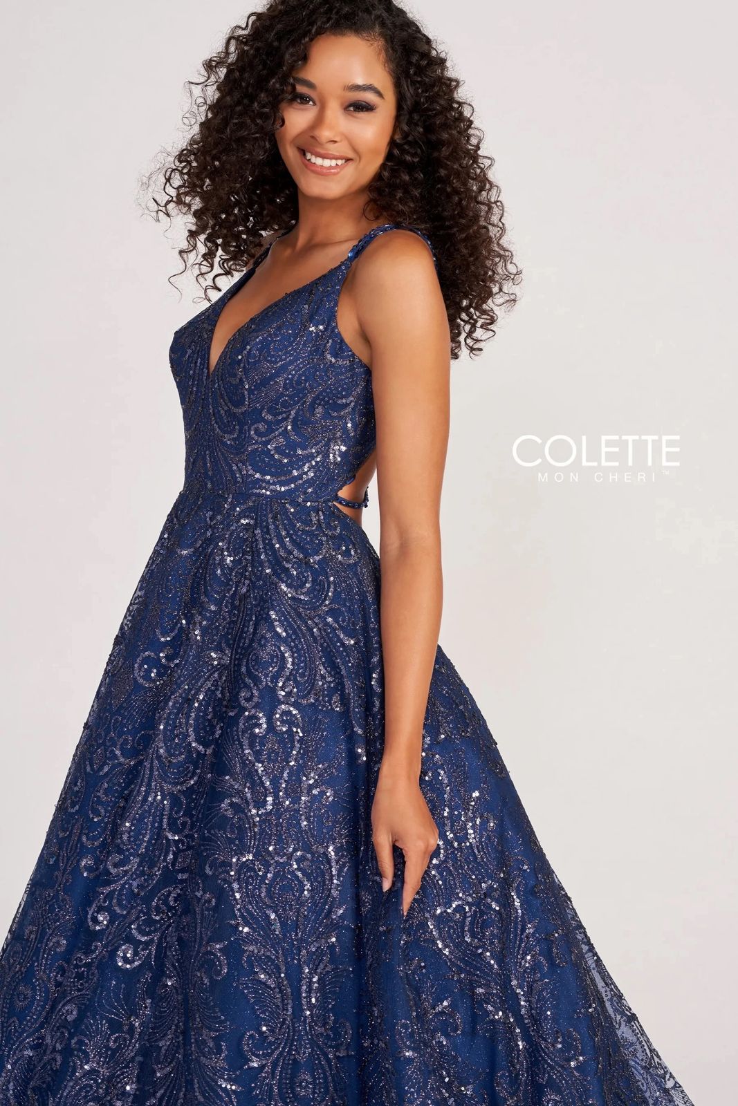Colette CL2030 Glitter Prom Long Formal Ball Gown