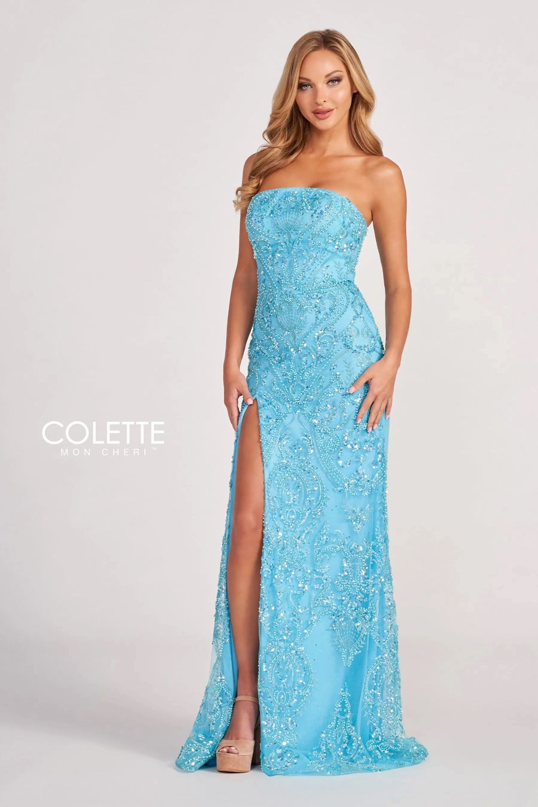 Prom Dresses Long Beaded Formal Prom Dress Turquoise