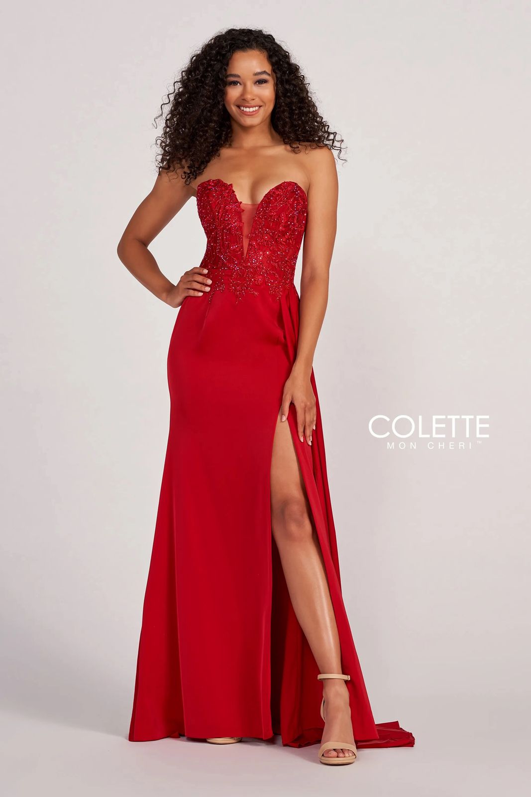 Colette CL2053 Prom Long Beaded Formal Dress - Black / 0 Colette CL2053 Prom Long Beaded Formal Dress - Black / 0