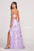 Prom Dresses Long Prom 3D Flowers Formal Dress Lavender/Multi