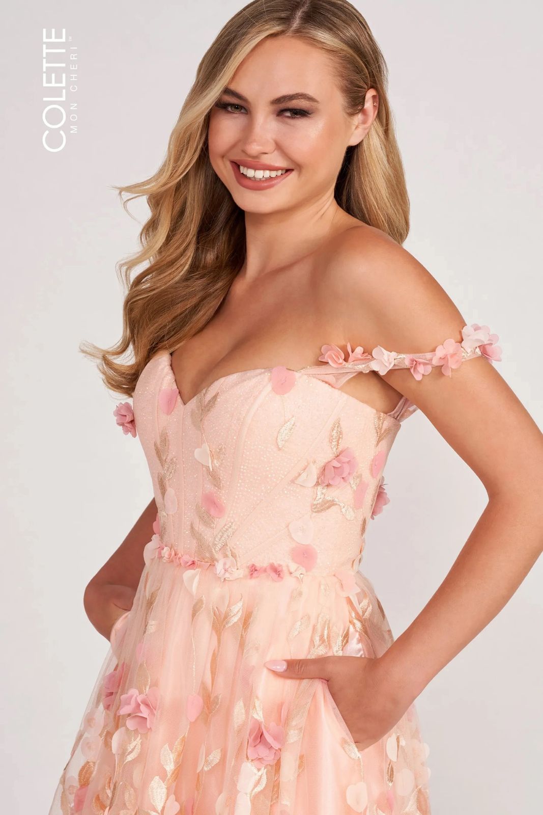Prom Dresses Prom Long Formal Flower Dress Apricot